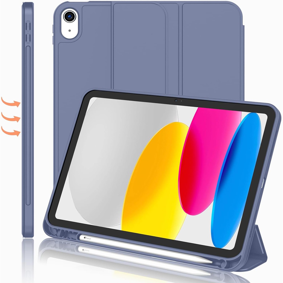 Ipad Cover Folio - مع حامل قلم رصاص Funda لجهاز