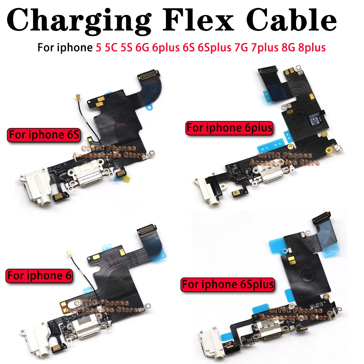 Wired Earphone Lightning - 5 قطعة آيفون 6 6S 7