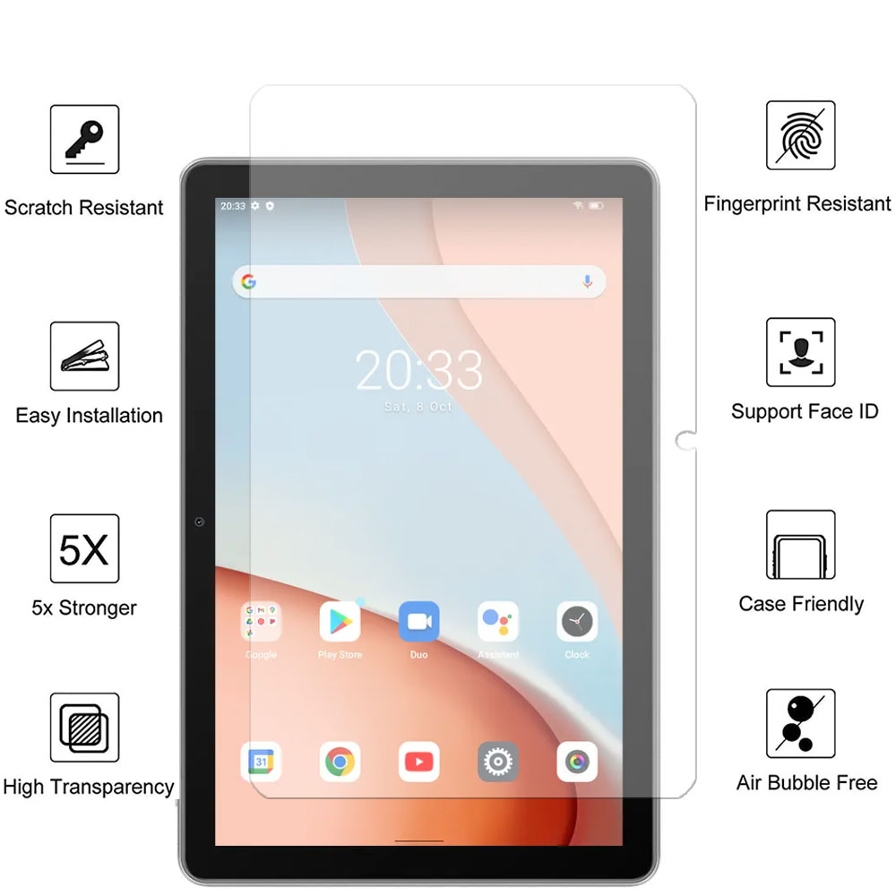 واقي شاشة زجاجي مخفف ، طبقة حم - مراجعة Blackview Tablet Accessories وسعره