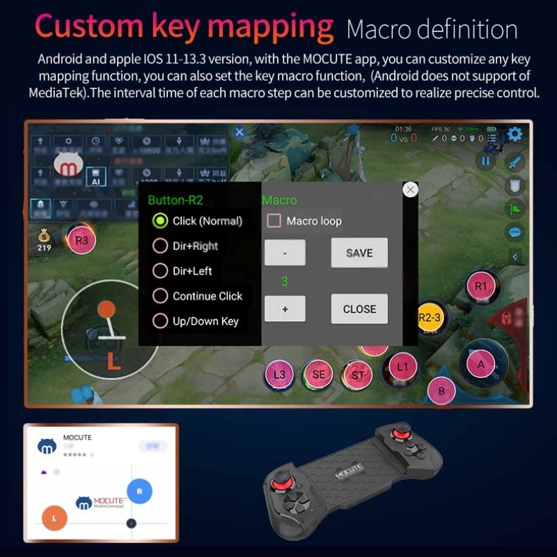 الهاتف الخليوي غمبد عصا التحكم - مراجعة Android Tablet Gaming Accessories وسعره