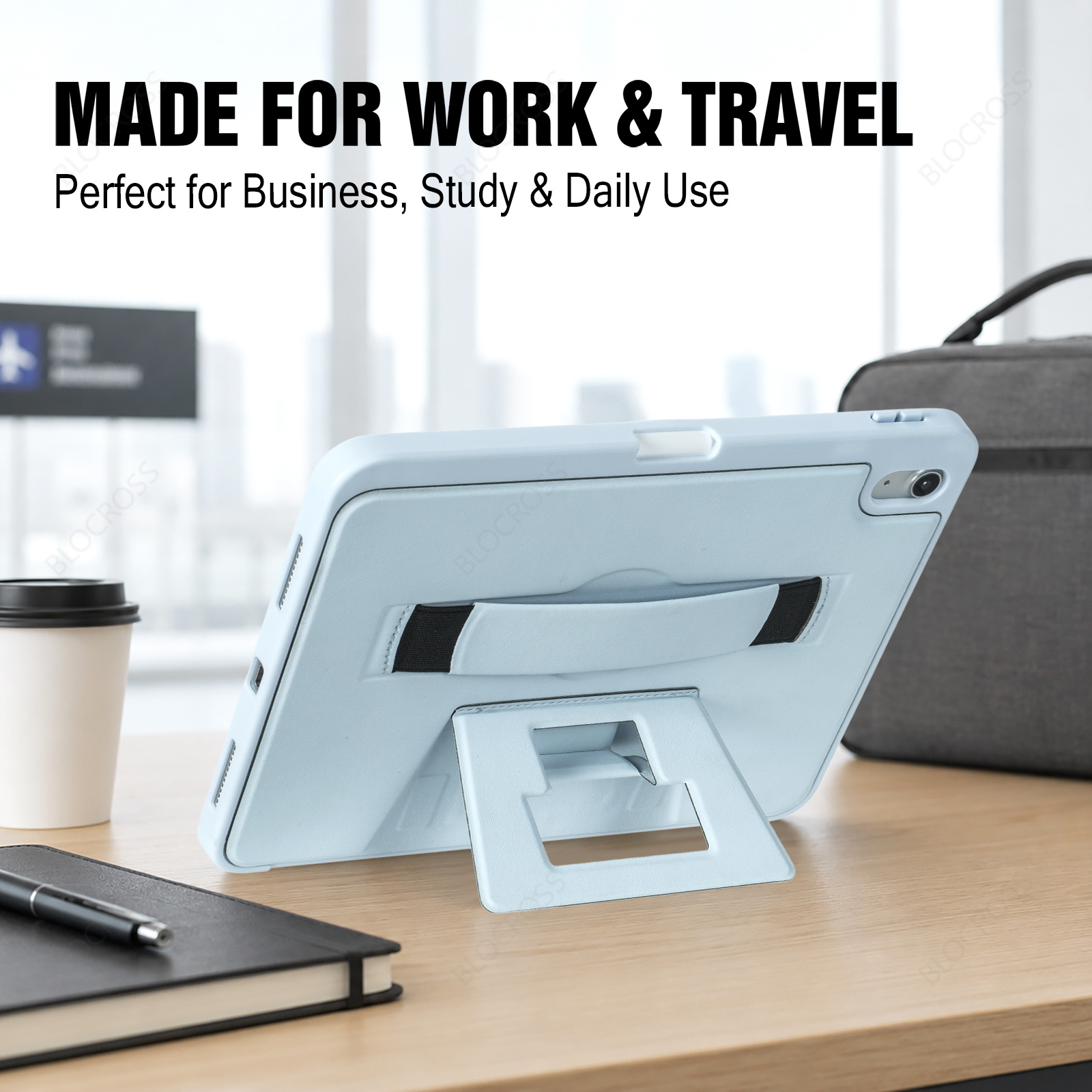 غطاء حماية مع حزام للمعصم لأجه - مراجعة Ipad Cover Folio وسعره
