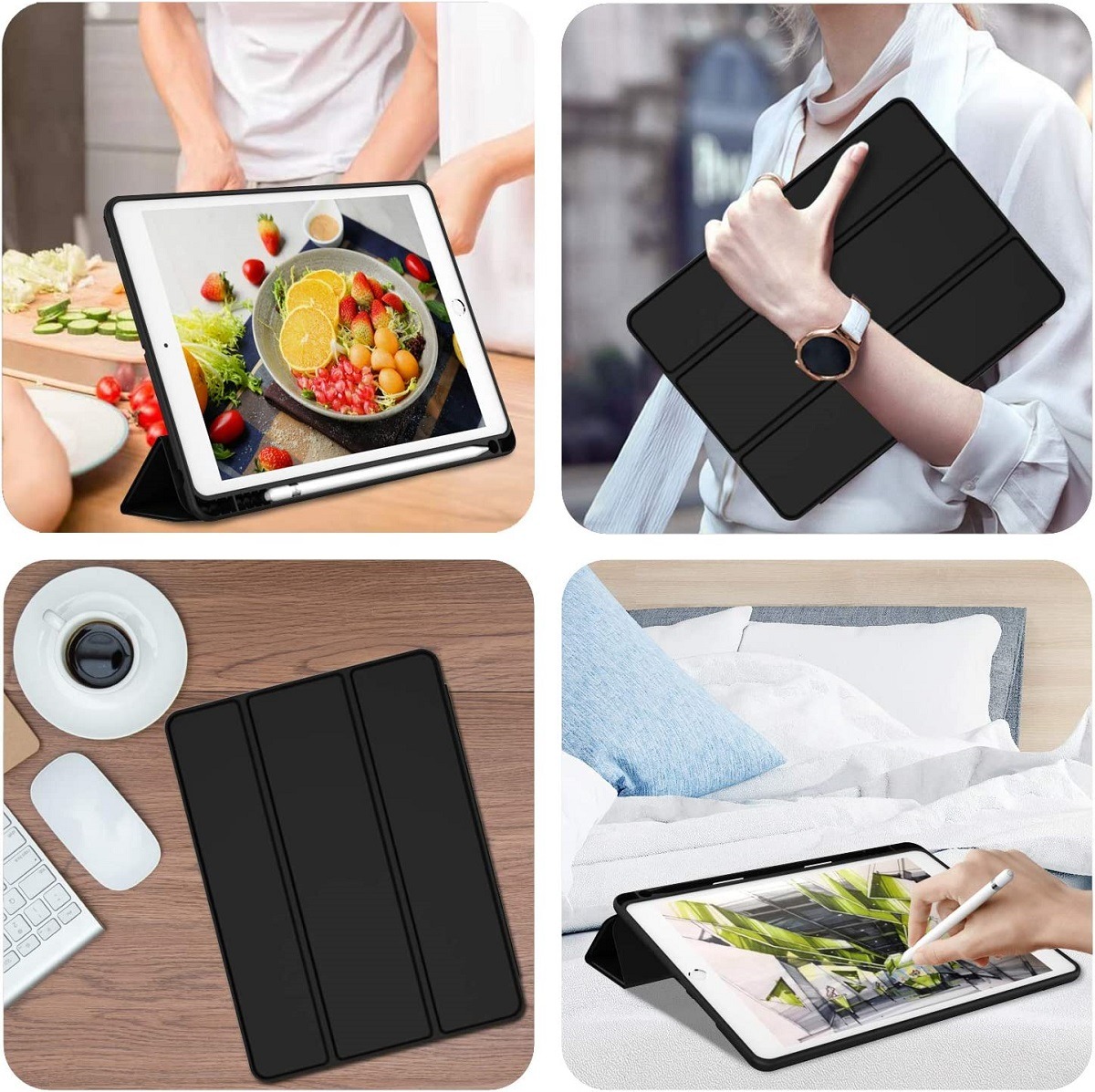 مع حامل قلم رصاص Funda لجهاز I - مراجعة Ipad Cover Folio وسعره