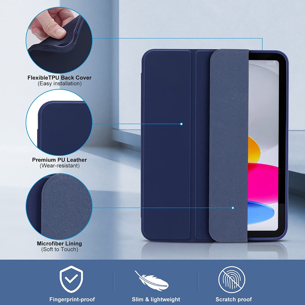 مع حامل قلم رصاص Funda لجهاز I - مراجعة Ipad Cover Folio وسعره