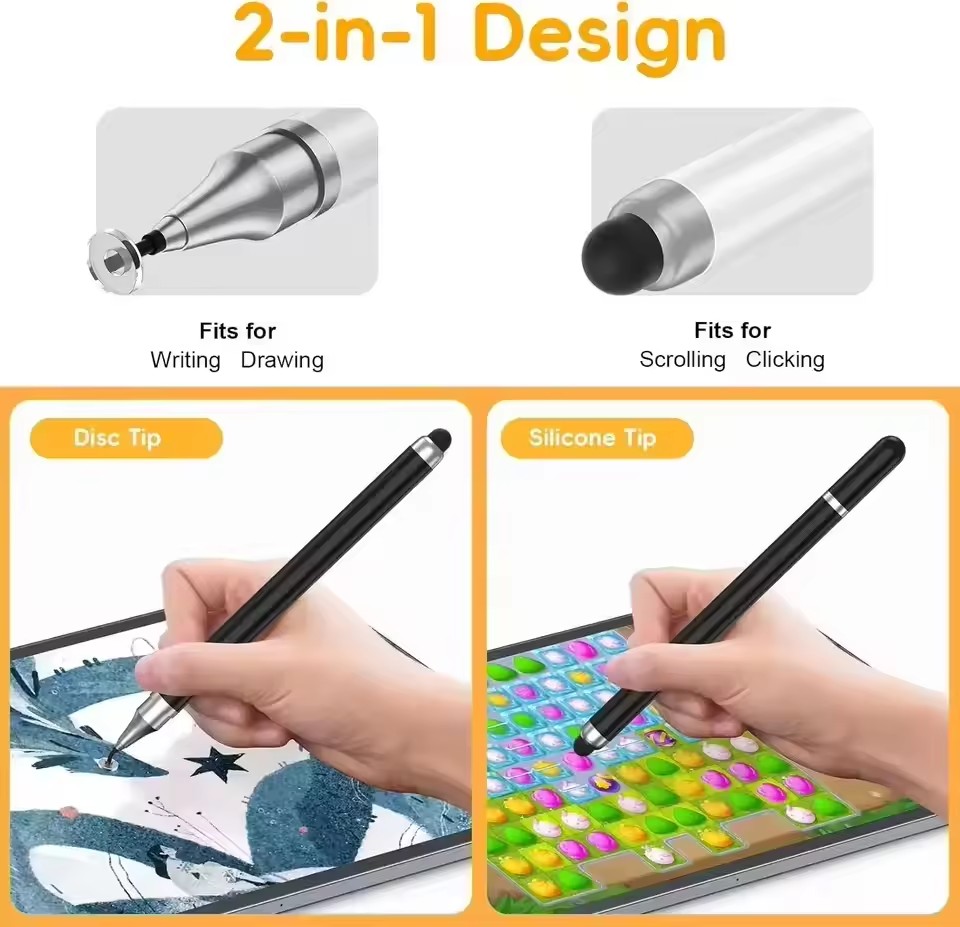 قلم ستايلس عالمي 2 في 1 للأجهز - مراجعة Ipad Pencil Stylus وسعره